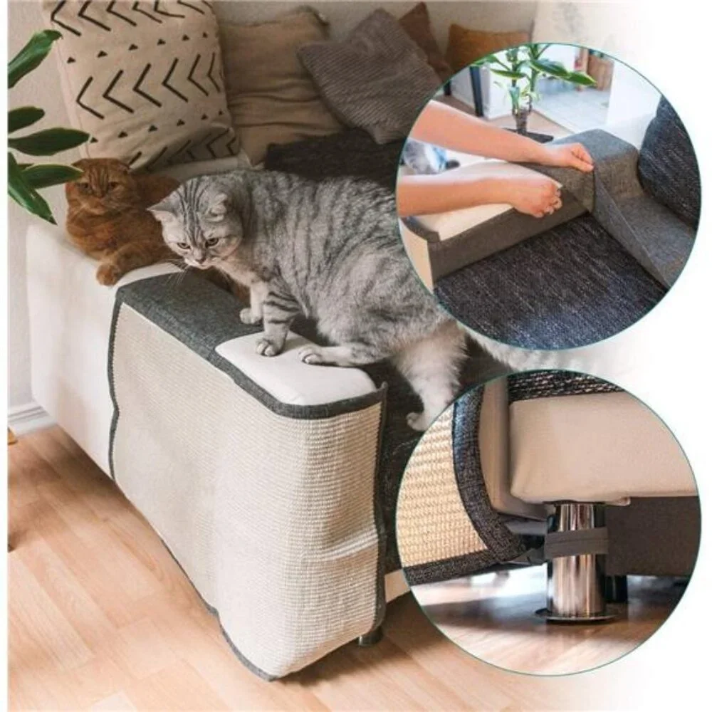 Cat Scratch Mat Sofa Protector -Natural Sisal Furniture Protector Scratching Pad